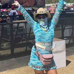 Crochet felicity shagwell inspired dress